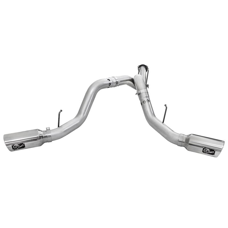 aFe ATLAS 4 IN Aluminized Steel DPF-Back Exhaust System w/Polished Tip (49-03065-P)