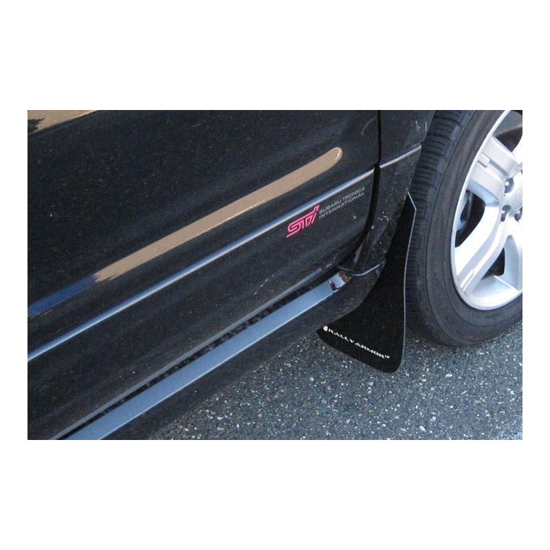 Rally Armor Black Mud Flap/White Logo for 2008 Subaru Forester (MF5-UR-BLK/WH)