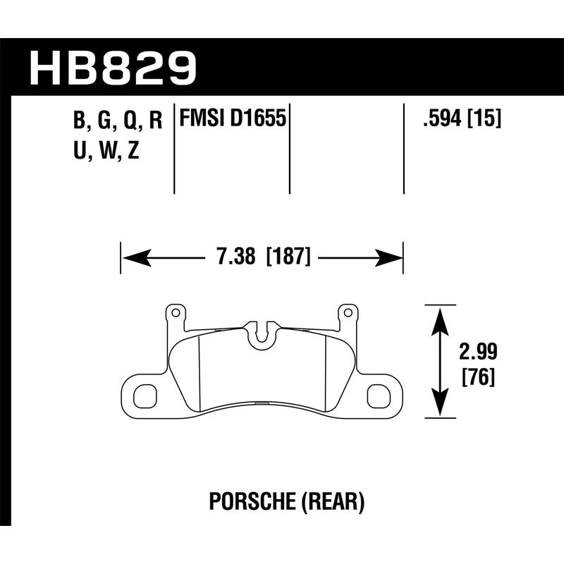 Hawk Performance Performance Ceramic Brake Pads (HB829Z.594)