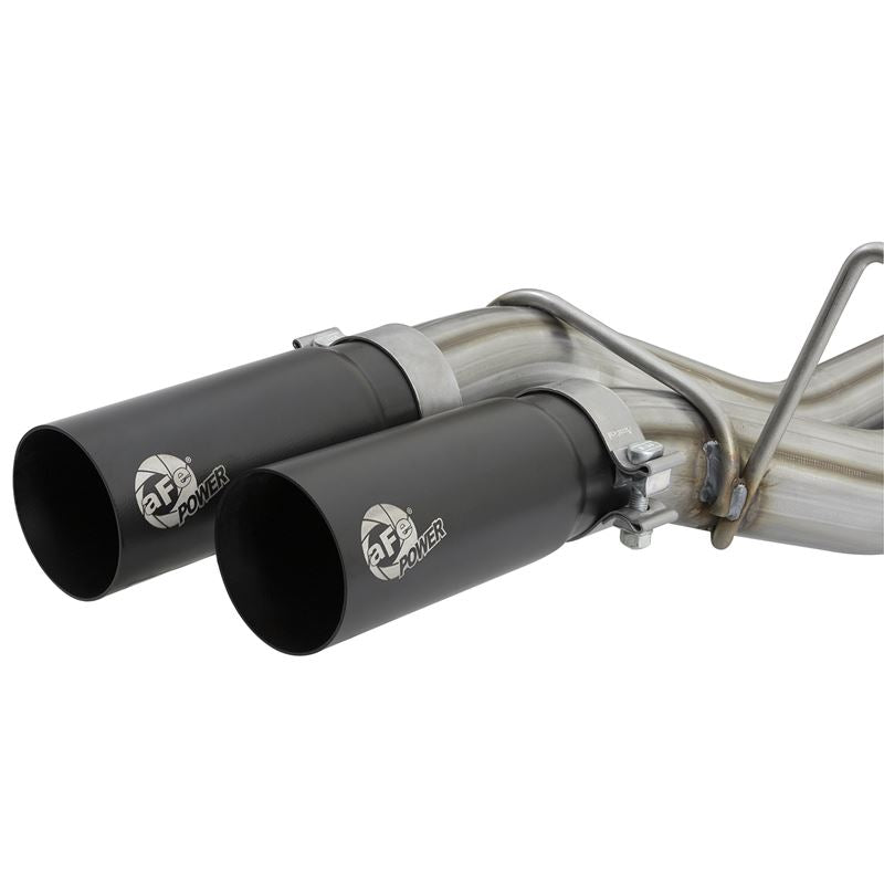 aFe Rebel Series 3 IN 409 Stainless Steel Cat-Back Exhaust System w/Black Tip (49-43091-B)