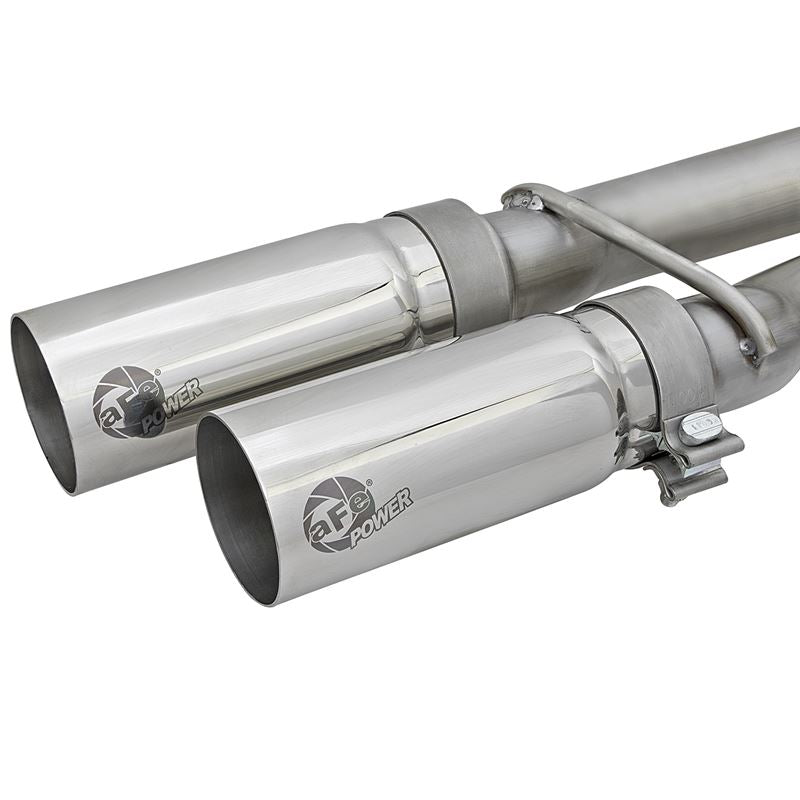 aFe Rebel Series 3 IN 409 Stainless Steel Cat-Back Exhaust System w/Polished Tip (49-46124-P)