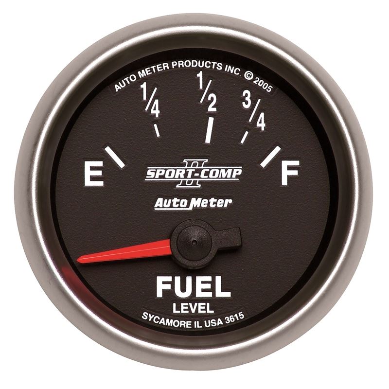 AutoMeter Sport-Comp II 52mm 73-10 ohms Short Seeep Electronic Fuel Level Gauge (3615)