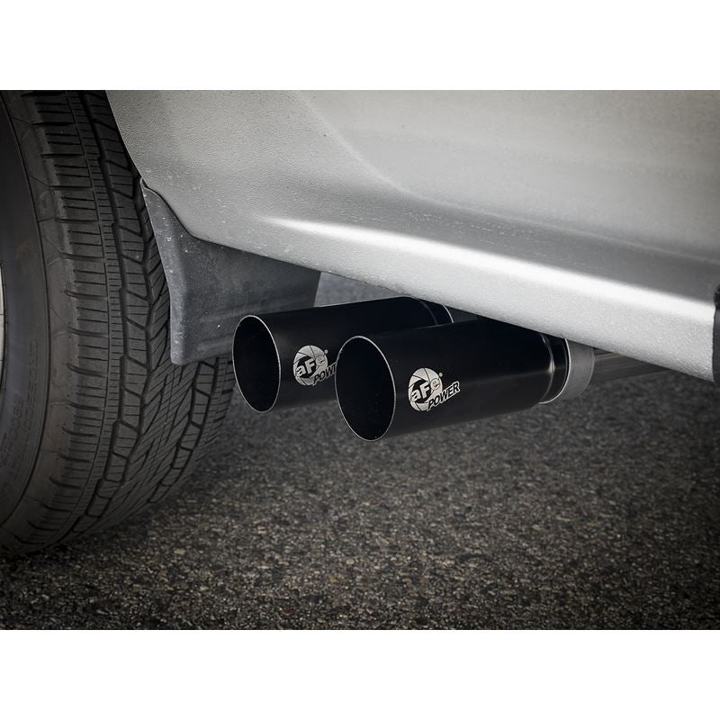 aFe Rebel Series 3 IN to 2-1/2 IN 409 Stainless Steel Cat-Back Exhaust w/ Black Tip (49-44098-B)