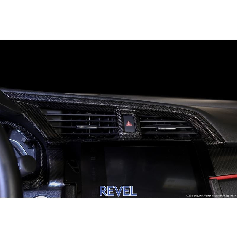 Revel Gt Dry Carbon A/C Control Panel Cover 2016-2018 Honda Civic 1 Pc (1TR4GT0AH04)