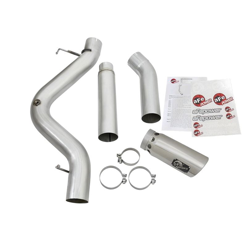 aFe ATLAS 5 IN Aluminized Steel DPF-Back Exhaust System w/Polished Tip (49-04081-P)