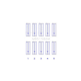 King Engine Bearings Main Bearing Set for 1986-1987 Mazda B2000 (MB5158AM)