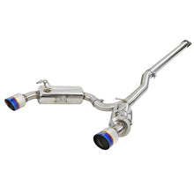 Load image into Gallery viewer, Takeda 3 IN to 2-1/2 IN 304 Stainless Steel Cat-Back Exhaust w/ Blue Flamed Tips (49-36701-L)