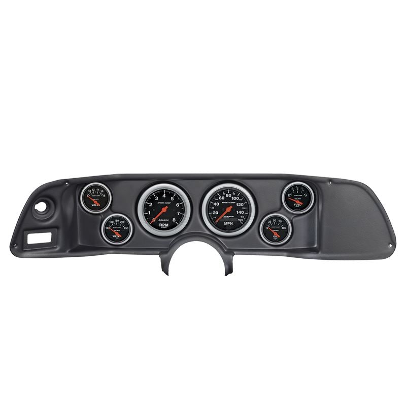 AutoMeter Sport-Comp 70-78 Camaro Dash Kit 6pc Tach / MPH / Fuel / Oil / WTMP / Volt (7022-SC)