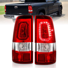 Load image into Gallery viewer, ANZO USA Tail Light Assembly, LED, Red/Clear Lens, Chrome Housing, Pair, (311326)