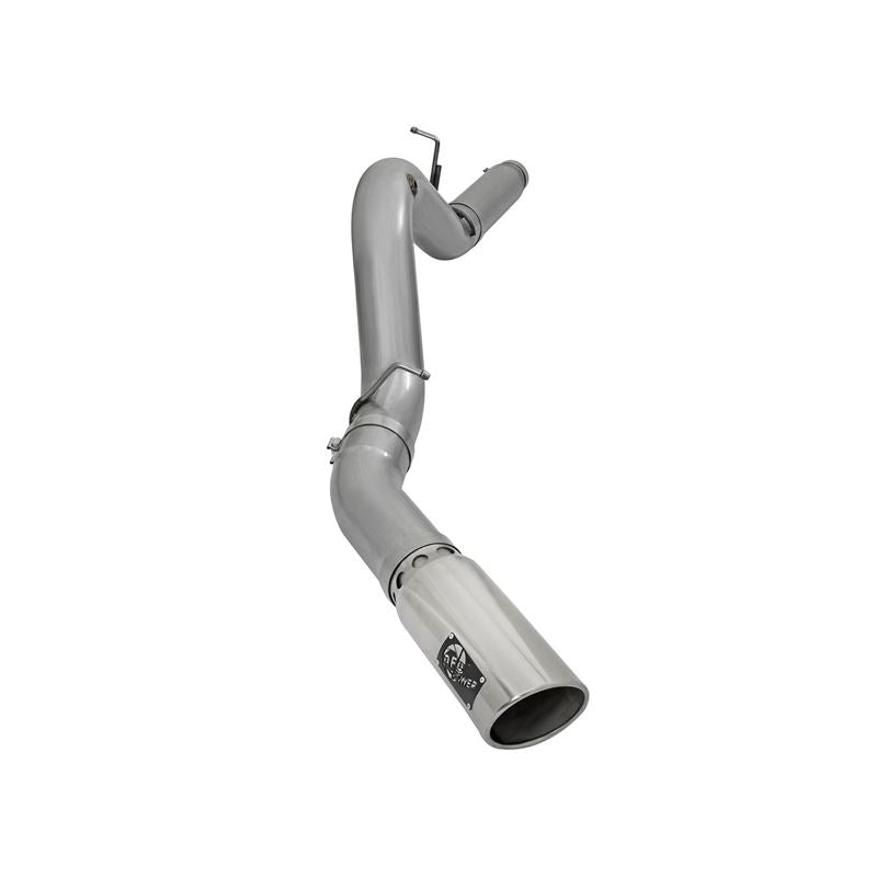 aFe Large Bore-HD 5 IN 409 Stainless Steel DPF-Back Exhaust System w/Polished Tip (49-44081-P)