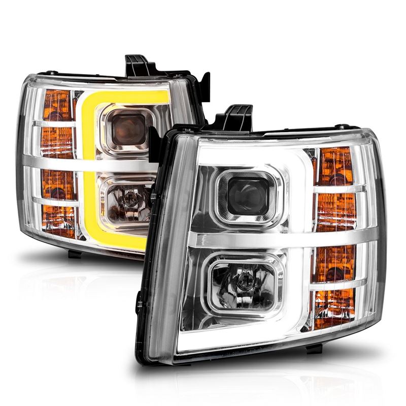 ANZO USA Projector Headlight Set for 2007-2013 Chevrolet Silverado 1500 (111546)