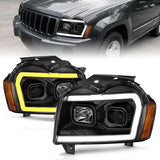 ANZO USA Projector Headlight Set for 2005-2007 Jeep Grand Cherokee (111543)