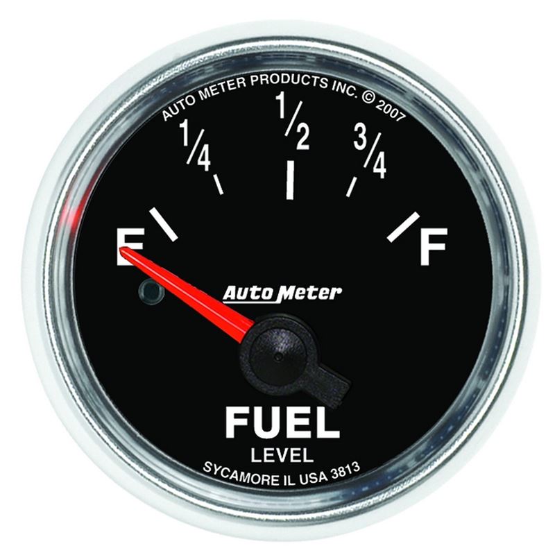 AutoMeter GS 52mm 0-90 ohms Short Sweep Electronic Fuel Level GM Gauge (3813)