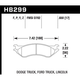 Hawk Performance HPS 5.0 Brake Pads (HB299B.650)