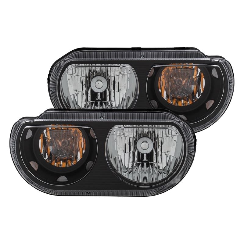 ANZO USA 2008-2014 Dodge Challenger Crystal Headlights Black (121526)