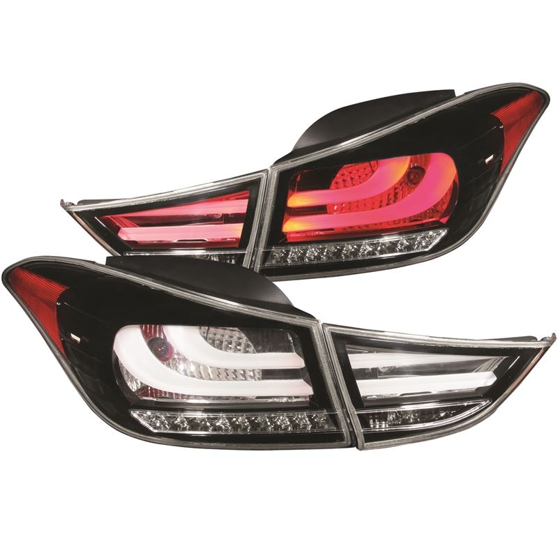 ANZO USA 2011-2013 Hyundai Elantra LED Taillights Black 4pc (321298)