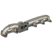 Load image into Gallery viewer, aFe Twisted Steel 304 Stainless Steel Header w/ T4 Turbo Flange (48-32018)