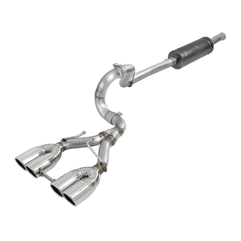 aFe Rebel Series 2-1/2 IN 304 Stainless Steel Cat-Back Exhaust w/ Polished Tip (49-38071-P)