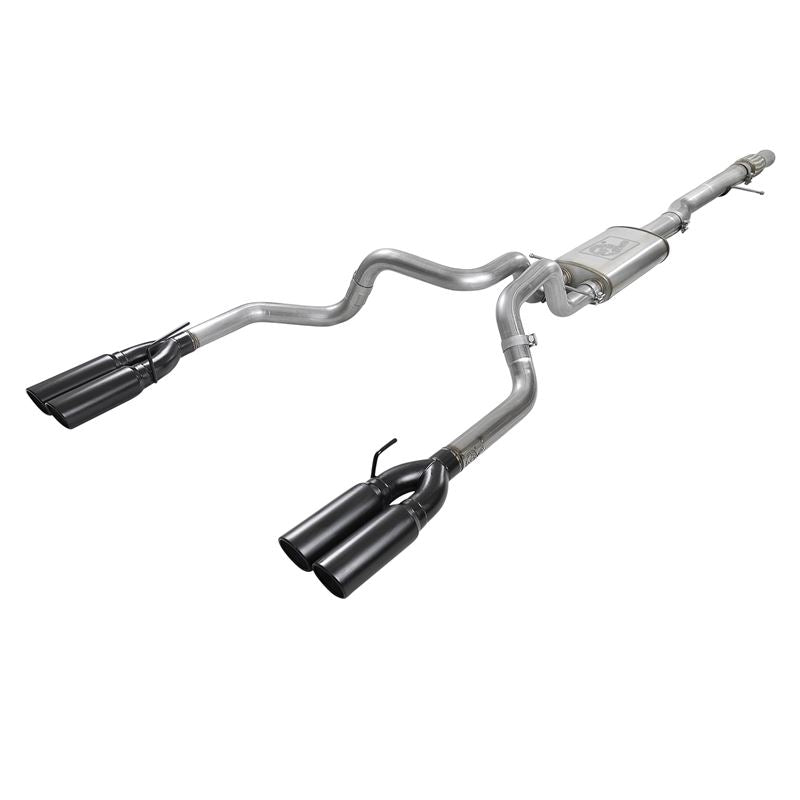 aFe Vulcan Series 304 Stainless Steel Cat-Back Exhaust System w/ Black Tip (49-34102-B)