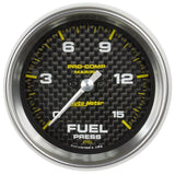 AutoMeter Marine Carbon Fiber 2-1/16in 15 PSI Digital Stepper Motor Fuel Pressure Gauge (200848-40)