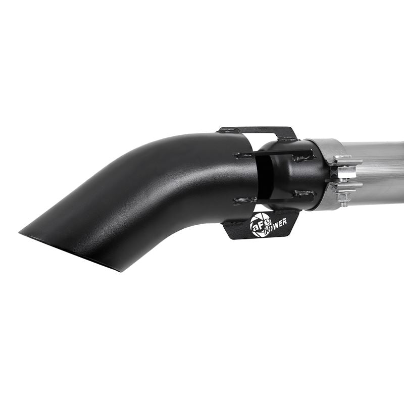 aFe Large Bore-HD 3 IN 409 Stainless Steel Cat-Back Exhaust System w/ Black Tip (49-44100-B)