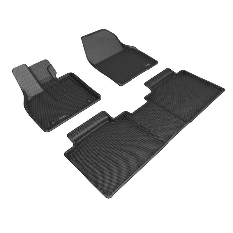 3D Maxpider 19-23 Subaru Solterra Kagu Black Floor Mat - Row 1/2 (L1SB03501509)