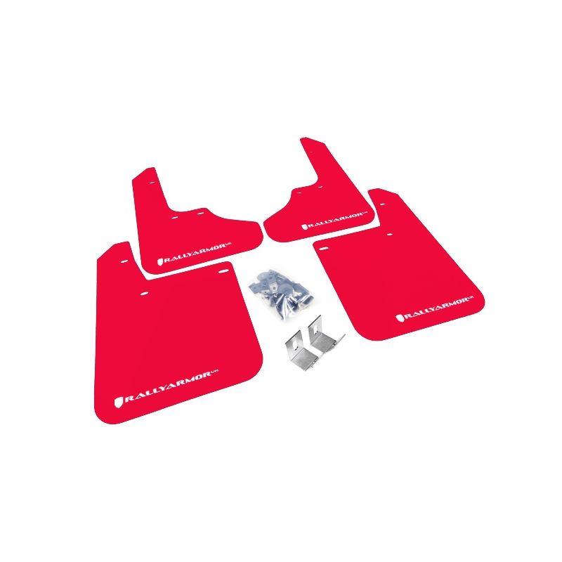 Rally Armor Red Mud Flap/White Logo for 1998-2001 Subaru Impreza (MF2-UR-RD/WH)