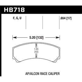 Hawk Performance DTC-60 Disc Brake Pad (HB718G.654)