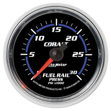 Load image into Gallery viewer, AutoMeter Cobalt 52mm 0-30,000 PSI F/S Electronic Diesel Fuel Rail Pressure Gauge (Cummins 5.9L) (6186)