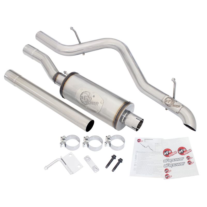 aFe MACH Force-Xp 2-1/2 IN 409 Stainless Steel Cat-Back Exhaust w/14 IN muffler (49-48055)