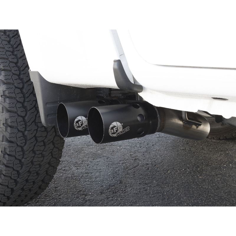 aFe Rebel Series 3 IN 409 Stainless Steel DPF-Back Exhaust System w/Black Tip (49-44065-B)