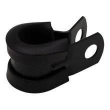 Load image into Gallery viewer, DeatschWerks Rubber Cushioned P-Clamp for 6AN Hose - 9.5mm Clamp Id - Anodized Matte Black(6-02-0353-B)