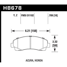 Load image into Gallery viewer, Hawk Performance LTS Brake Pads (HB678Y.709)