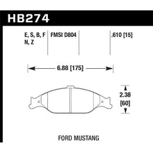 Load image into Gallery viewer, Hawk Performance HPS Brake Pads (HB274F.610)