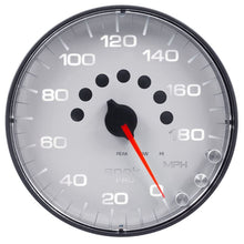 Load image into Gallery viewer, AutoMeter Spek-Pro Gauge Speedometer 5in 180 Mph Elec. Programmable White/Black (P230128)