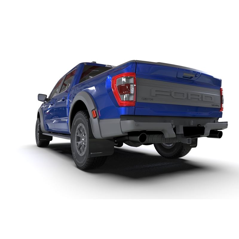 Rally Armor Black Mud Flap/Dark Grey Logo for 2021-23 Ford Raptor (MF73-UR-BLK-DGRY)