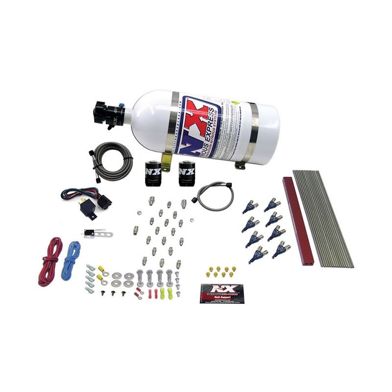 Nitrous Express GM LT1/LS1 Pro Piranha Nozzle Gas Nitrous Kit w/10lb Bottle (80010-10)