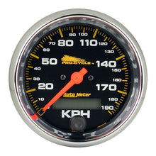 Load image into Gallery viewer, AutoMeter Pro-Cycle Gauge Speedo 3 3/4in 120 Mph Elec Black (19350)