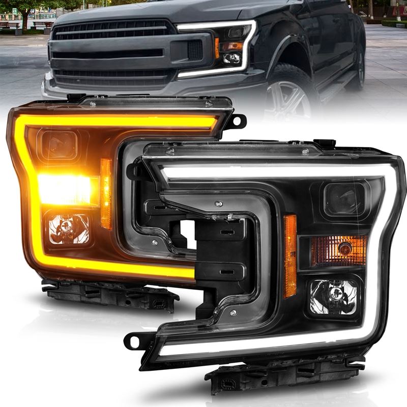 ANZO USA Projector Headlight Set for 2018-2020 Ford F-150 (111509)