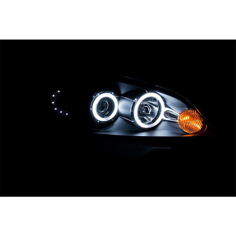 ANZO USA 2006-2007 Chevrolet Monte Carlo Projector Headlights w/ Halo Black (121236)