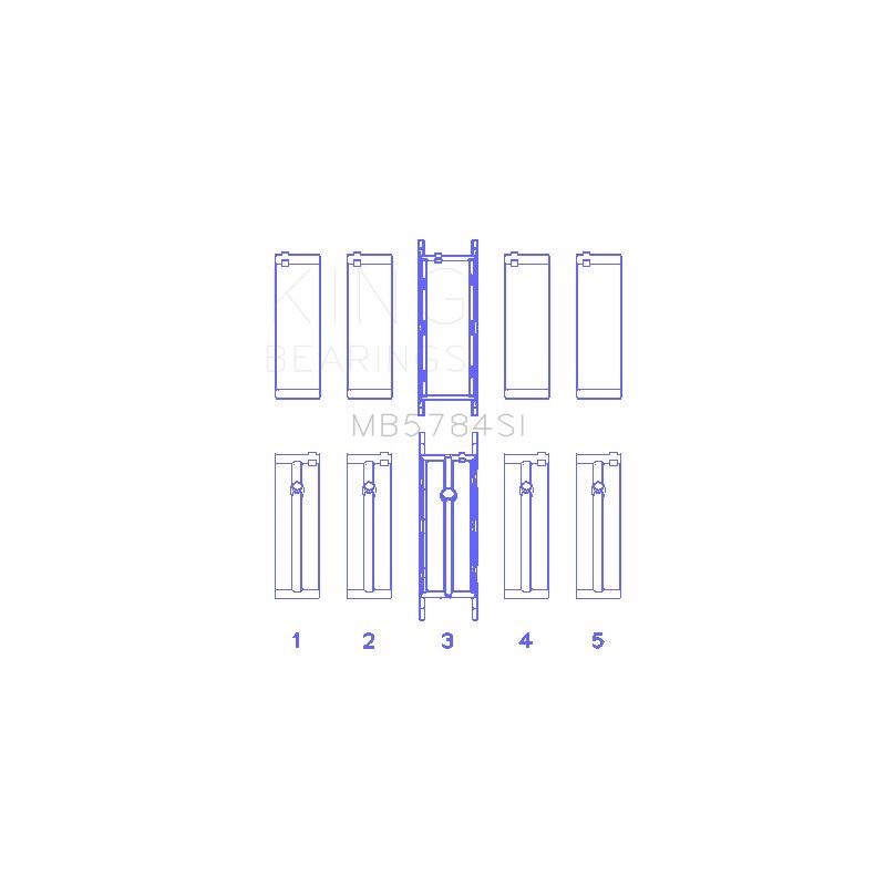 King Engine Bearings Main Bearing Set for 2012-2013 BMW X1 (MB5784SI0.25)
