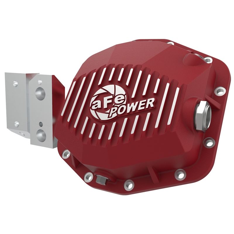 aFe Pro Series Dana M220 Rear Differential Cover Red w/ Machined Fins (46-71190R)