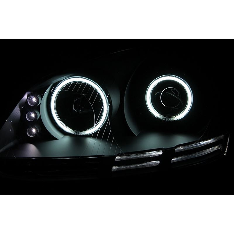 ANZO USA 2006-2009 Volkswagen Rabbit Projector Headlights w/ Halo Black (CCFL) (121345)