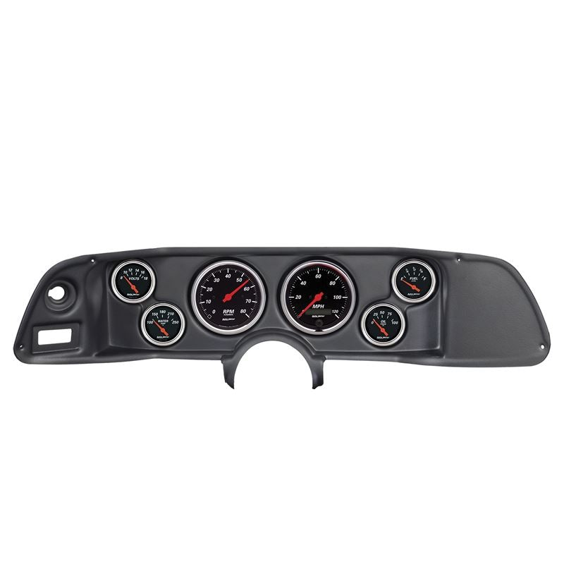 AutoMeter Designer Black 70-78 Camaro Dash Kit 6pc Tach / MPH / Fuel / Oil / WTMP / Volt (7022-DB)