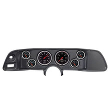 Load image into Gallery viewer, AutoMeter Designer Black 70-78 Camaro Dash Kit 6pc Tach / MPH / Fuel / Oil / WTMP / Volt (7022-DB)