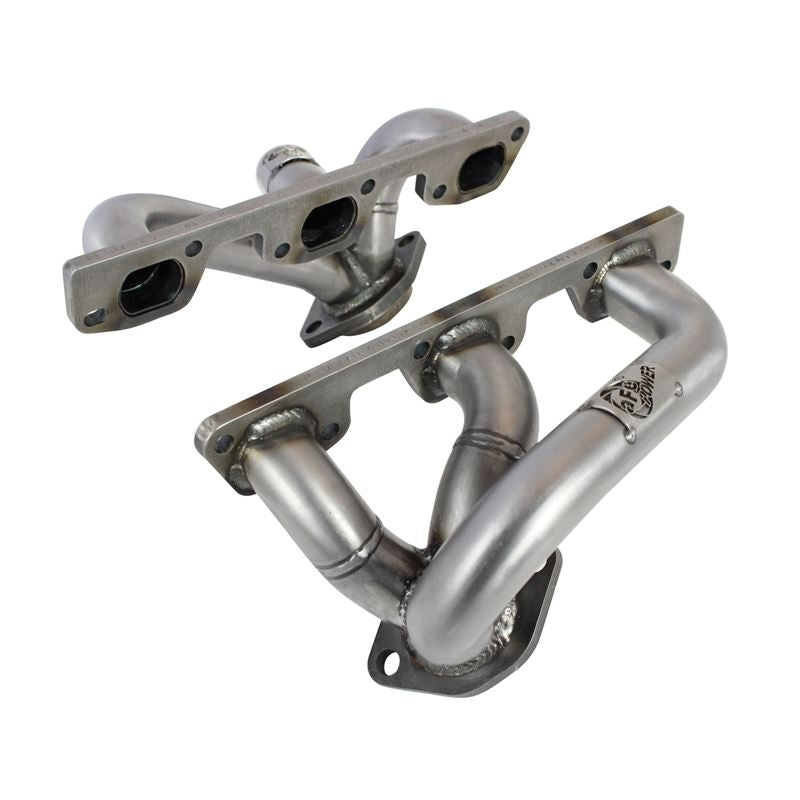 aFe Twisted Steel 409 Stainless Steel Shorty Header (48-46203)