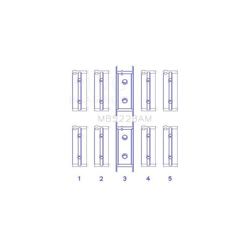 King Engine Bearings Main Bearing Set for 1979-1982 Plymouth Arrow Pickup (MB5228AM0.5)