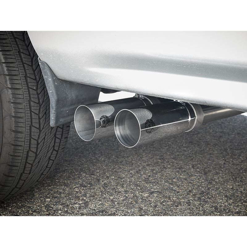 aFe Rebel Series 3 IN to 2-1/2 IN 409 Stainless Steel Cat-Back Exhaust w/ Polish Tip (49-44098-P)