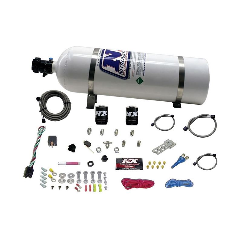 Nitrous Express All Sport Compact EFI Single Nozzle Nitrous Kit (35-50-75 HP) w/15lb Bottle (20923-15)