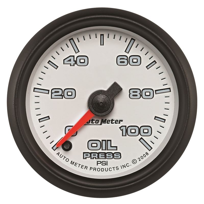 AutoMeter Pro-Cycle Gauge Oil Pressure 2 1/16in 100psi Digital Stepper Motor White (19552)